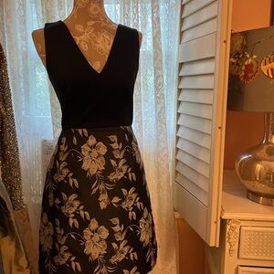 Black and White Floral Dress